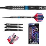 Sada steel šípok Red Dragon Vengeance Blue 22g, 90% wolfram