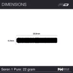 Šípky steel Red Dragon Seren 1 Pure 22g, 90% wolfram