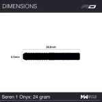 Šípky steel Red Dragon Seren 1 Onyx 24g, 90% wolfram