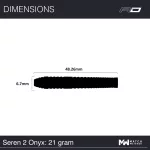 Šípky steel Red Dragon Seren 2 Onyx 21g, 90% wolfram