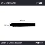 Šípky steel Red Dragon Seren 2 Onyx 23g, 90% wolfram