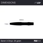 Šípky steel Red Dragon Seren 3 Onyx 24g, 90% wolfram
