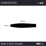 Šípky steel Red Dragon Seren 4 Onyx 23g, 90% wolfram