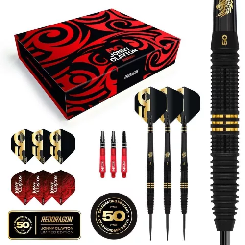 Šípky steel Red Dragon 50 Years Player Edition Jonny Clayton 22g 90% wolfram
