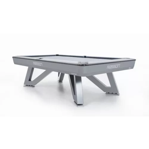 Profesionálny pool biliardový stôl Rasson Wolf 9ft sivý