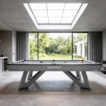 Profesionálny pool biliardový stôl Rasson Wolf 9ft sivý