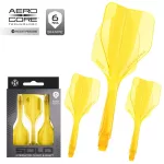 Harrows Solo žlté integrované No6 letky a krátke násadky