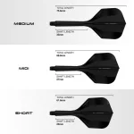 Harrows Solo čierne integrované No6 letky a dlhé násadky