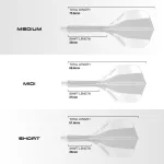 Harrows Solo priehľadné integrované No6 letky a stredné násadky