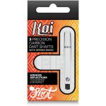 Násadky na šípky Shot Koi Carbon biele 48mm dlhé