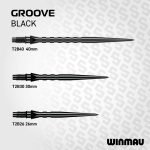 Hroty Winmau Switch Point Groove čierne 30mm 3ks