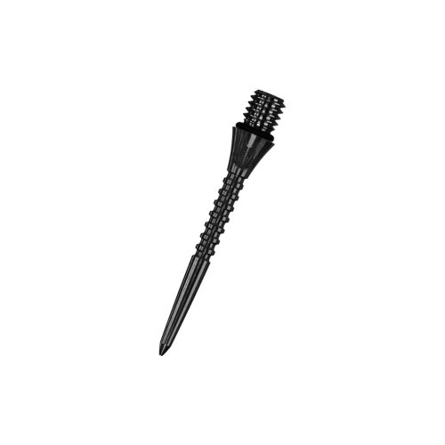 Hroty na šípky TARGET Titanium steel, kovové, vrúbkované, 30 mm, čierne, závit 2BA