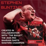 Šípky steel Target Stephen Bunting 22g brass + príslušenstvo 100ks sada