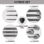 Sada steel šípok Target Dimitri Van Den Bergh x Echo 22g SP, 90% wolfram