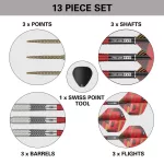 Sada steel šípok Target Stephen Bunting G5 25g SP, 95% wolfram