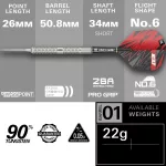 Šípky steel TARGET Sebastian Bialecki G1 22g SP 90% wolfram