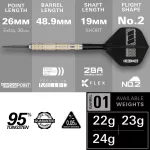 Šípky steel Target Dimitri Van Den Bergh 95K 24g SP 95% wolfram