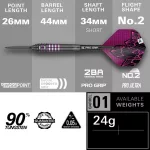 Šípky steel Target Lorraine Winstanley G2 24g SP 90% wolfram