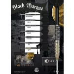 Šípky steel Target Japan Black Marque Chaos 23g SP, 90% wolfram