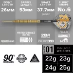 Šípky steel Target Bolide Envy 01 25g SP 90% wolfram