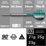 Šípky steel Target Hydro 02 25g SP 90% wolfram