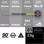 Šípky steel Target Luke Littler 23g SP, 90% wolfram, edícia World Champion 2025