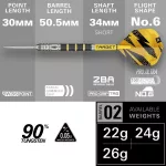 Šípky steel Target Buzz 02, 22g SP 90% wolfram