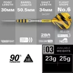 Šípky steel Target Buzz 03, 25g SP 90% wolfram