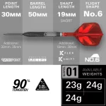 Šípky steel Target Shift 24g SP 90% wolfram