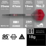 Šípky soft Target Nathan Aspinall 95K 18g 95% wolfram