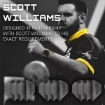 Letky na šípky TARGET Scott Williams čierne, No2 - 9ks