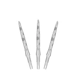 Kovové hroty Target Swiss Storm Onyx strieborné, 26mm - 3ks