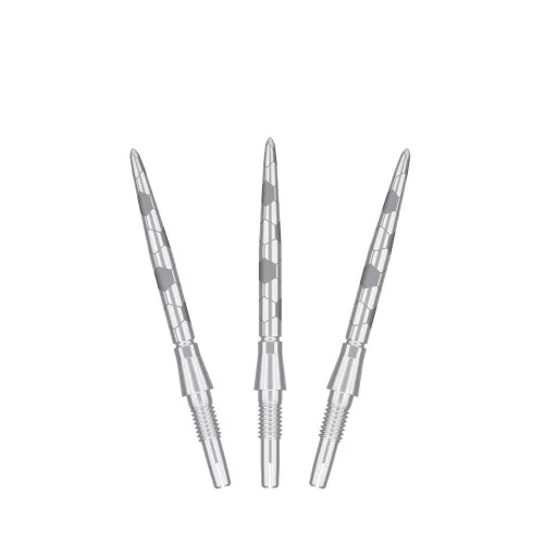 Kovové hroty Target Swiss Storm Onyx strieborné, 26mm - 3ks