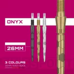 Kovové hroty Target Swiss Storm Onyx strieborné, 26mm - 3ks