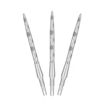 Kovové hroty Target Swiss Storm Onyx strieborné, 35mm - 3ks