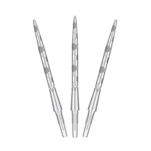 Kovové hroty Target Swiss Storm Onyx strieborné, 35mm - 3ks
