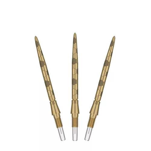 Kovové hroty Target Swiss Storm Onyx zlaté, 30mm - 3ks