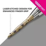 Kovové hroty Target Swiss Storm Onyx zlaté, 30mm - 3ks