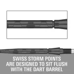 Kovové hroty Target Swiss Storm Onyx čierne, 30mm - 3ks