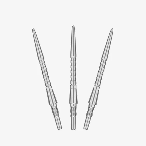 Náhradné hroty na steel šípky Target Swiss Storm Surge strieborné, 30mm - 3ks