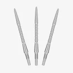 Náhradné hroty na steel šípky Target Swiss Storm Surge strieborné, 35mm - 3ks