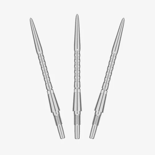 Náhradné hroty na steel šípky Target Swiss Storm Surge strieborné, 35mm - 3ks