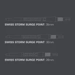 Náhradné hroty na steel šípky Target Swiss Storm Surge strieborné, 35mm - 3ks
