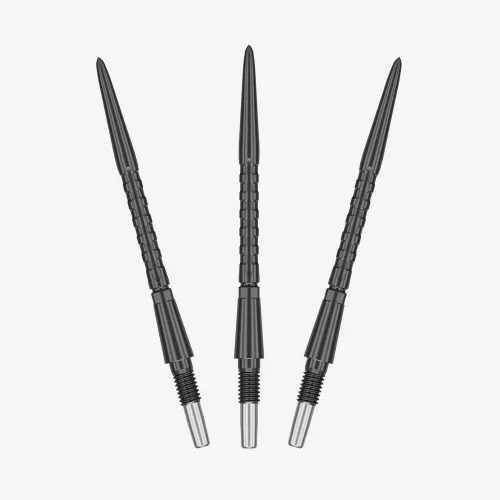 Náhradné hroty na steel šípky Target Swiss Storm Surge čierne, 35mm - 3ks