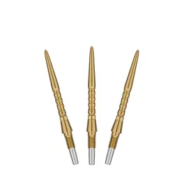 Náhradné hroty na steel šípky Target Swiss Storm Surge zlaté, 26mm - 3ks