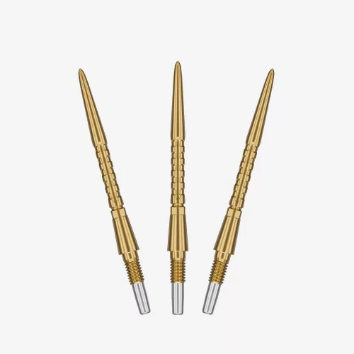 Náhradné hroty na steel šípky Target Swiss Storm Surge zlaté, 30mm - 3ks