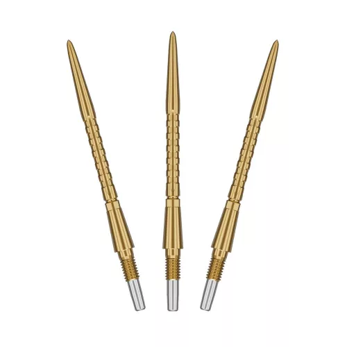 Náhradné hroty na steel šípky Target Swiss Storm Surge zlaté, 35mm - 3ks