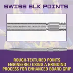 Hroty na šípky Target Swiss SLK strieborné 30mm 3ks