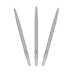 Náhradné hroty na steel šípky Target Swiss SLK strieborné, 35mm - 3ks