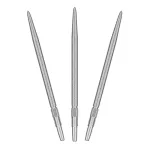 Náhradné hroty na steel šípky Target Swiss SLK strieborné, 42mm - 3ks